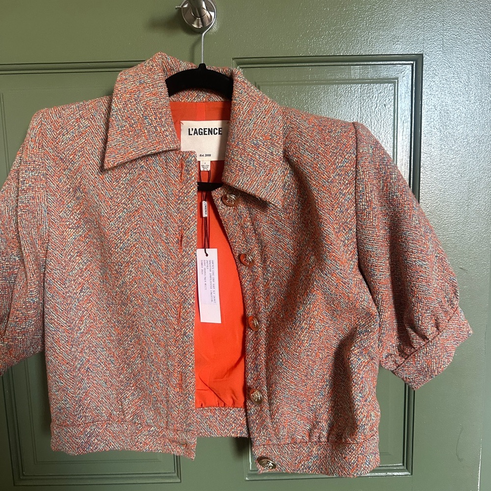L'AGENCE NWT Vibrant Tweed Jacket